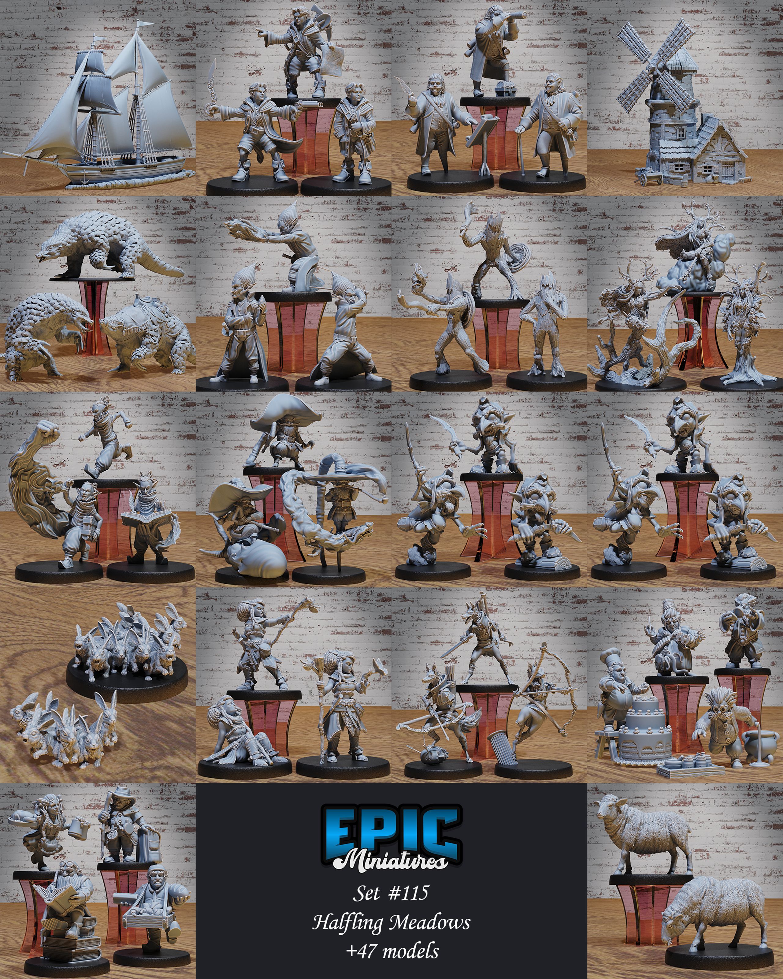 Halfling Meadows Set / Gnome & Little Folk Collection / Shire & Village Encounter / Pre-Supported